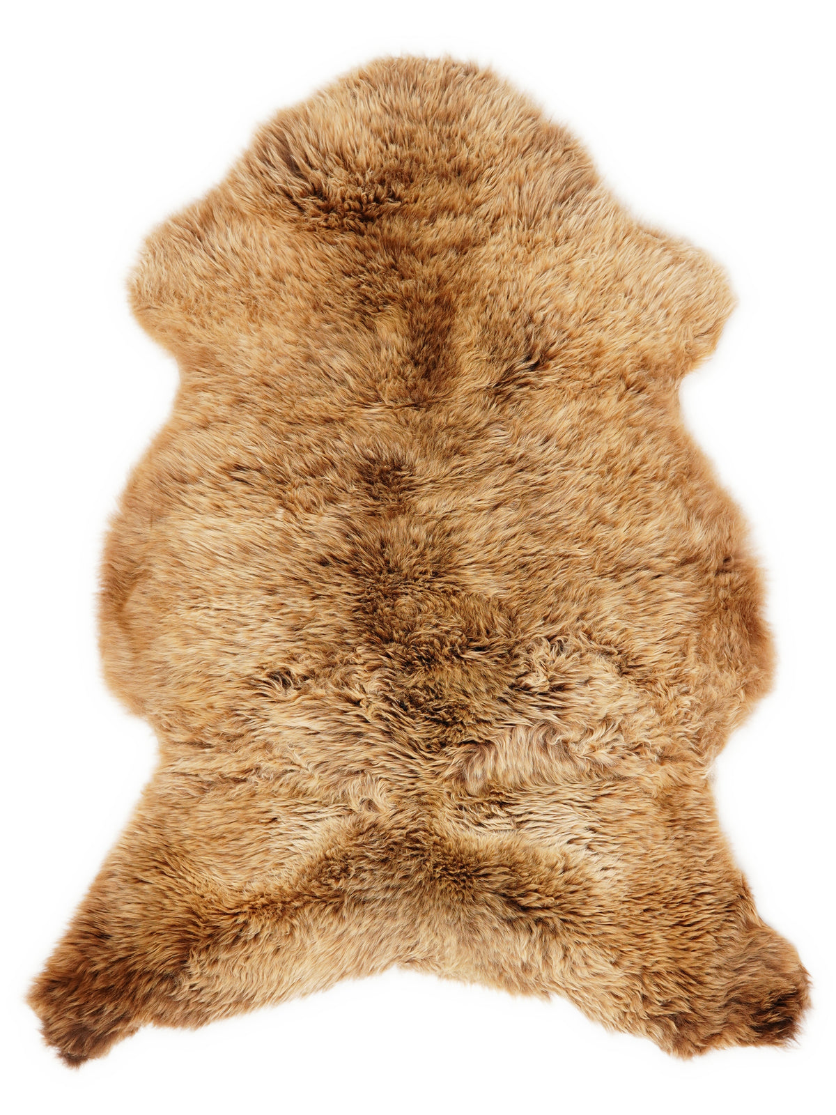 Mehrfarbiges britisches Lammfell, ca. 100 × 65 cm, von oben fotografiert: genau das Fell, das Sie erhalten