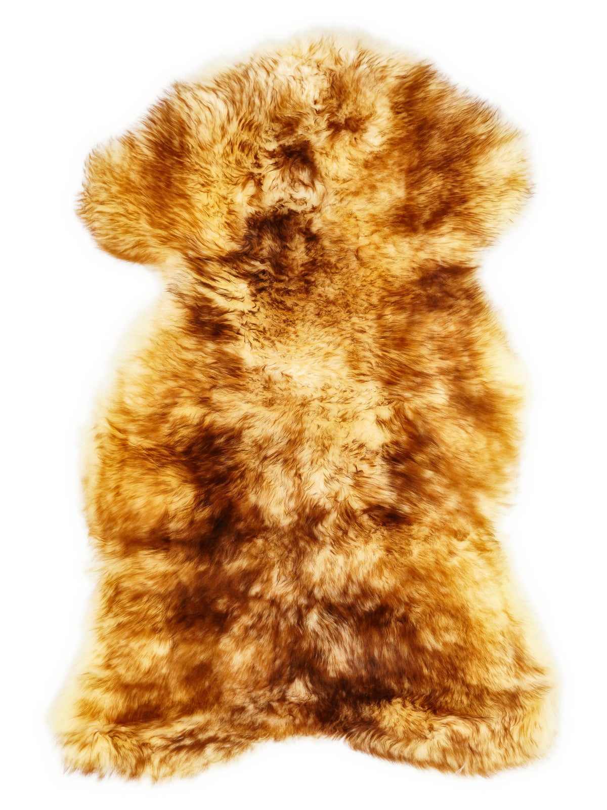 Mufflon-Lammfell, ca. 110 × 60 cm, von oben fotografiert: genau das Fell, das Sie erhalten