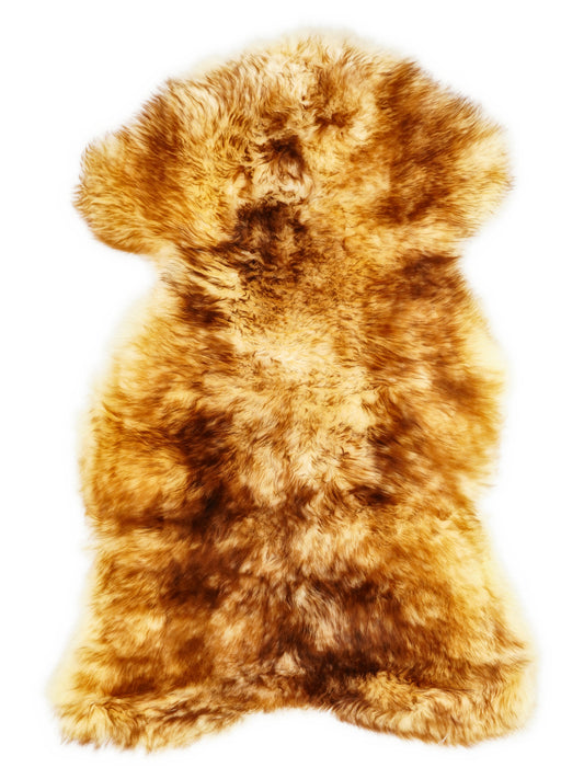 Mufflon-Lammfell, ca. 110 × 60 cm, von oben fotografiert: genau das Fell, das Sie erhalten