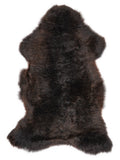 Braunes Lammfell, ca. 120 × 65 cm, von oben fotografiert: genau das Fell, das Sie erhalten
