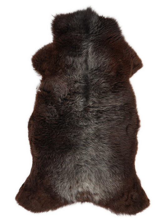 Mehrfarbiges britisches Schaffell, ca. 125 × 65 cm, von oben fotografiert: genau das Fell, das Sie erhalten