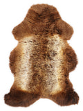 Mehrfarbiges britisches Lammfell, ca. 110 × 70 cm, von oben fotografiert: genau das Fell, das Sie erhalten