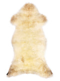 Mehrfarbiges britisches Lammfell, ca. 110 × 50 cm, von oben fotografiert: genau das Fell, das Sie erhalten