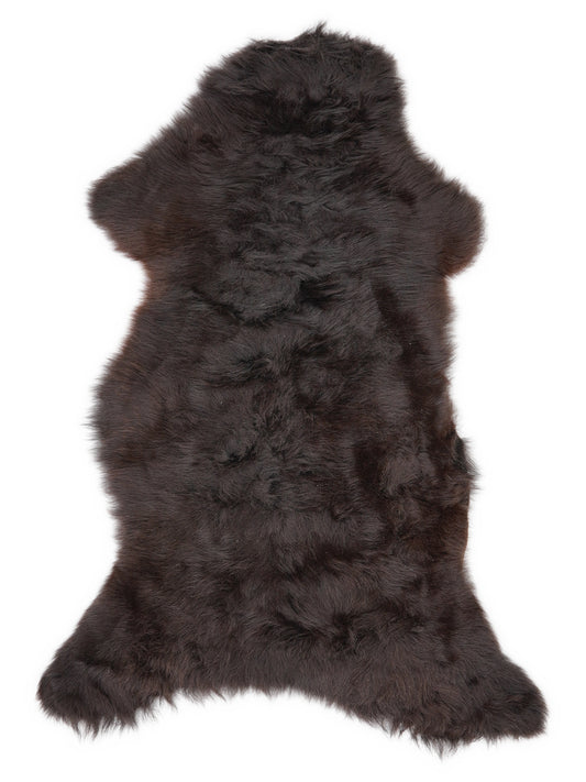 Mehrfarbiges britisches Schaffell, ca. 120 × 60 cm, von oben fotografiert: genau das Fell, das Sie erhalten