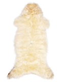 Mehrfarbiges britisches Lammfell, ca. 110 × 50 cm, von oben fotografiert: genau das Fell, das Sie erhalten