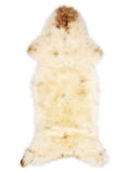 Mehrfarbiges britisches Lammfell, ca. 120 × 50 cm, von oben fotografiert: genau das Fell, das Sie erhalten