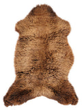Braunes Lammfell, ca. 120 × 65 cm, von oben fotografiert: genau das Fell, das Sie erhalten