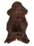 Braunes Lammfell, ca. 110 × 55 cm, von oben fotografiert: genau das Fell, das Sie erhalten