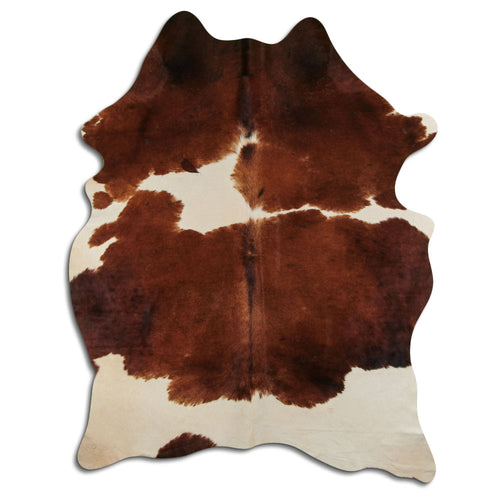 Braun-Weißes Kuhfell XXL