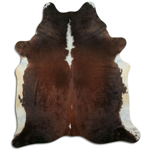 Braun-Weißes Kuhfell XXL