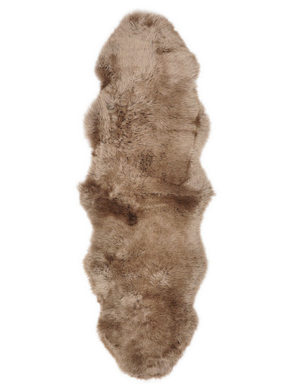 Neuseeländischer Lammfell-Teppich Doppel, Mokka