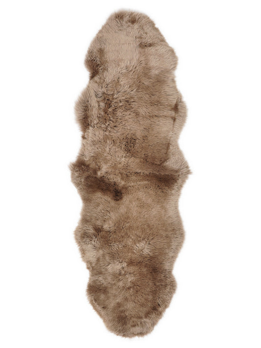 Neuseeländischer Lammfell-Teppich Doppel, Mokka