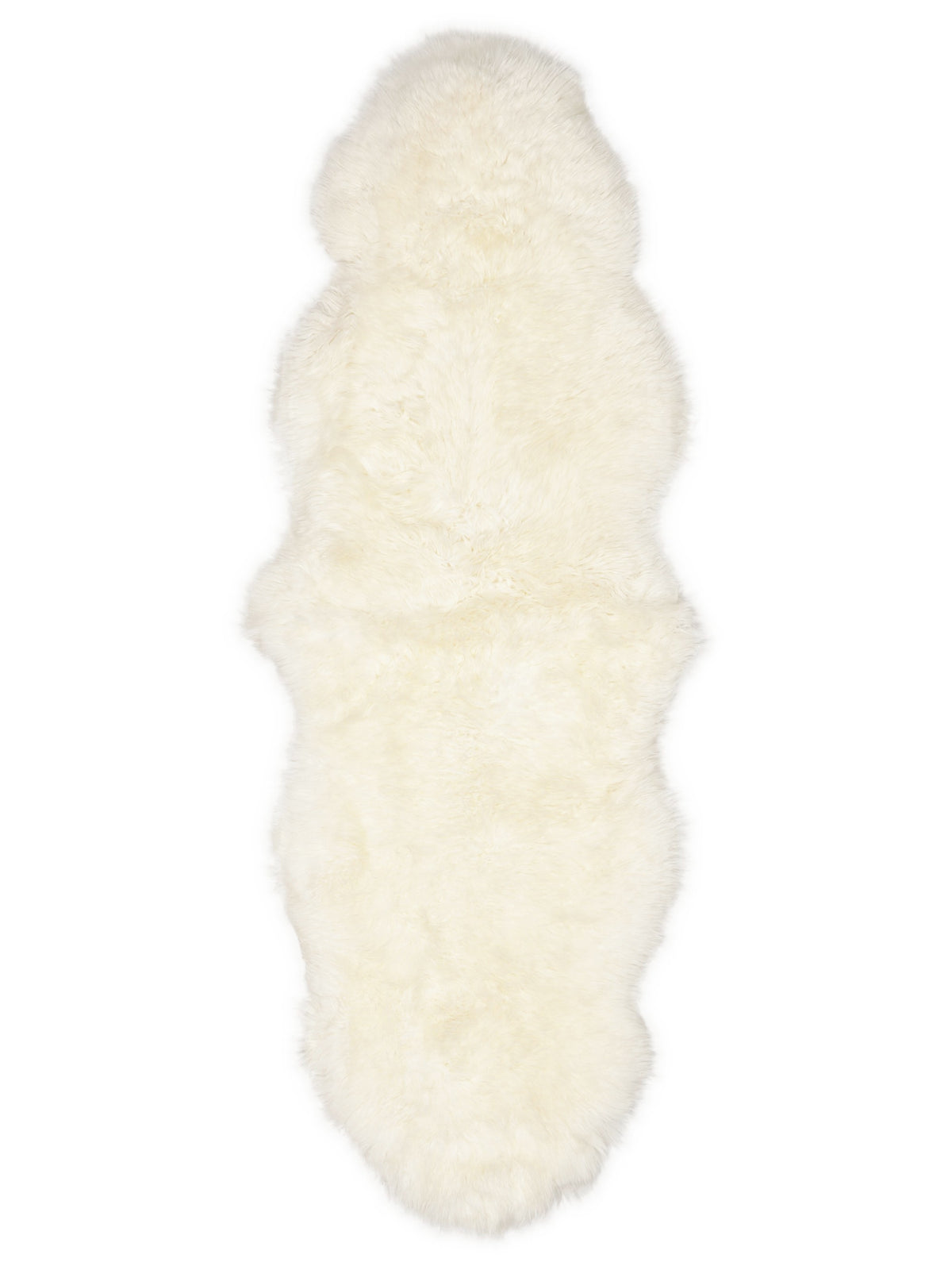 Weißer Schaffell-Teppich, freigestellt