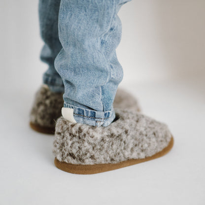 Merino Kinderhausschuhe „Tiger“