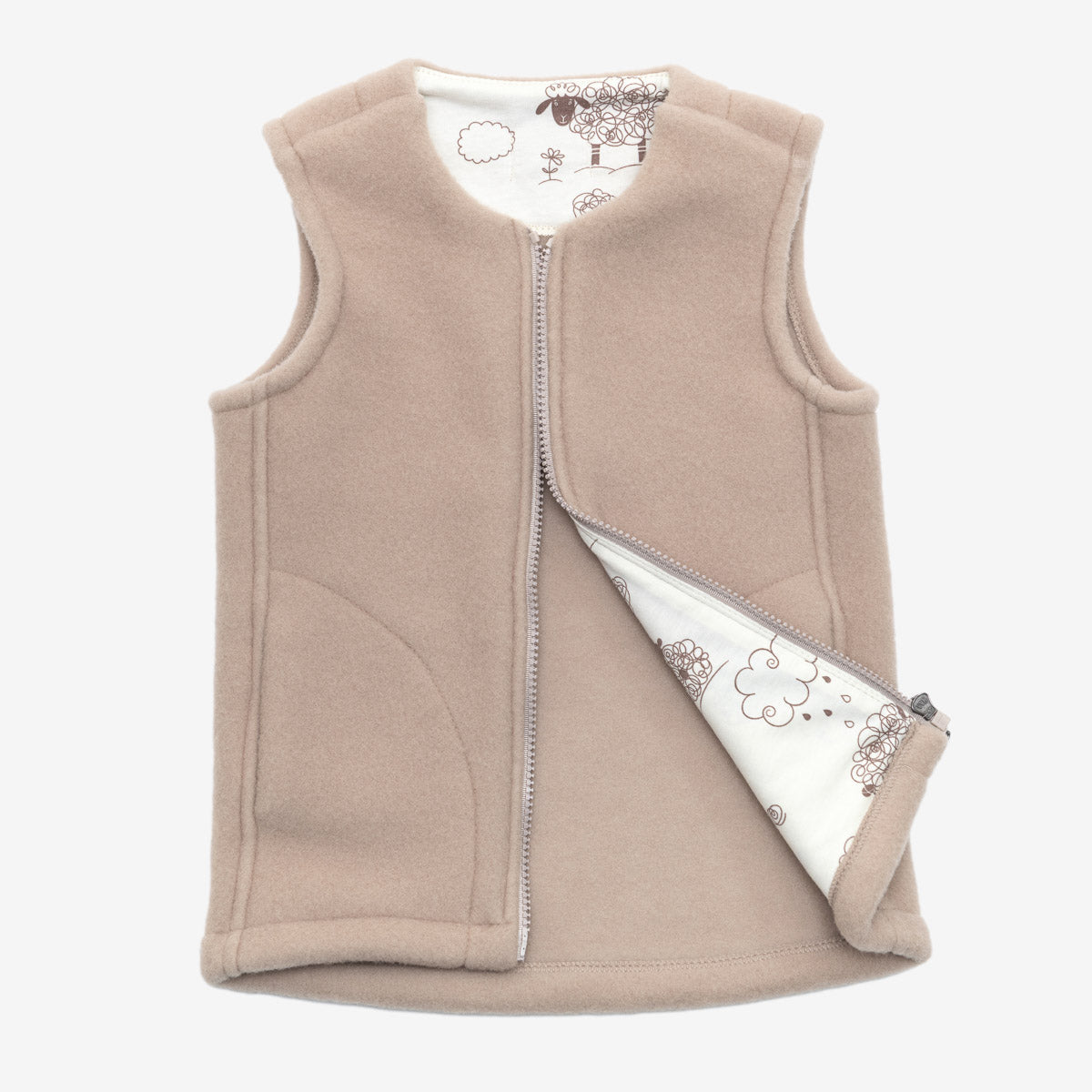 Kinderweste ''Lama'' Beige