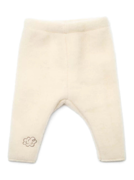 Babyhöschen „Schaf“ mit Stickerei; ecru