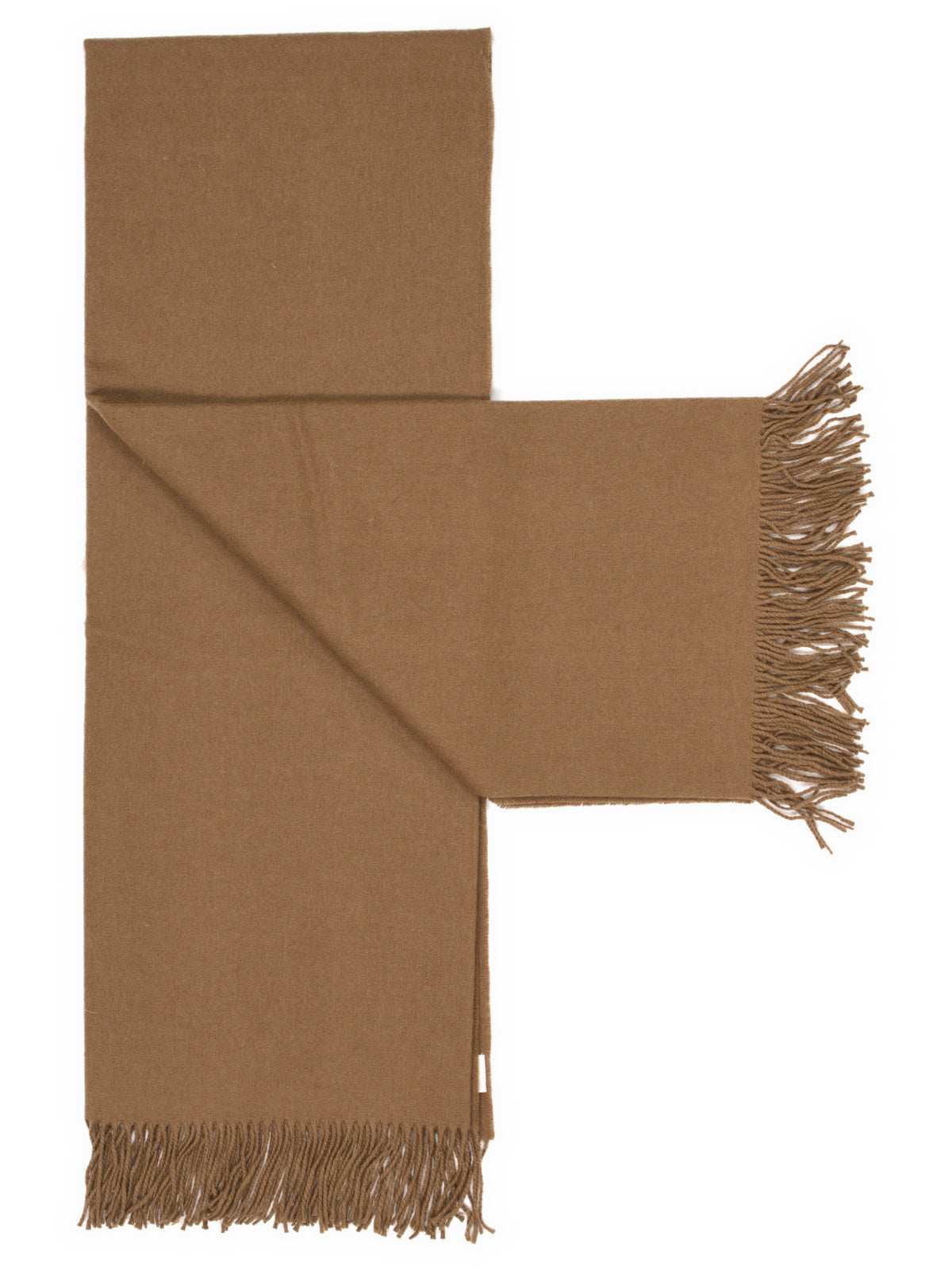 Plaid „Fjord“ in Camel, aufgefaltet