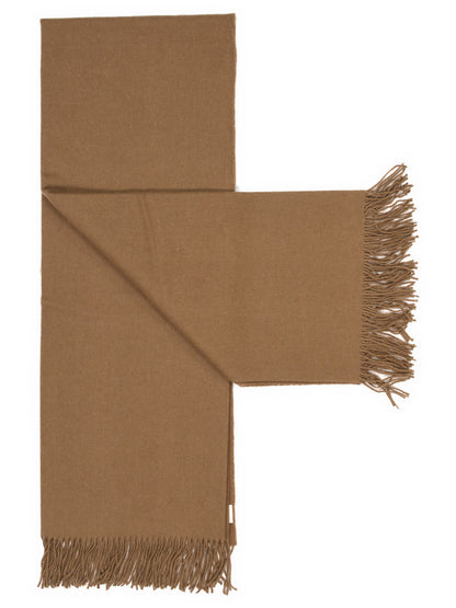 Plaid „Fjord“ in Camel, aufgefaltet