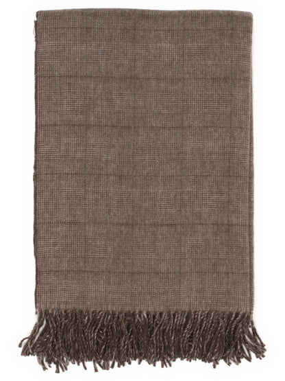 Plaid „Glen“ in Braun, gefaltet