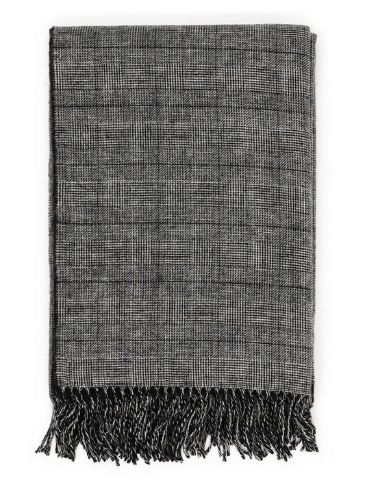Plaid „Glen“ in Grau, gefaltet