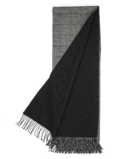 Plaid „Glen“ in Grau: die unifarbene Rückseite