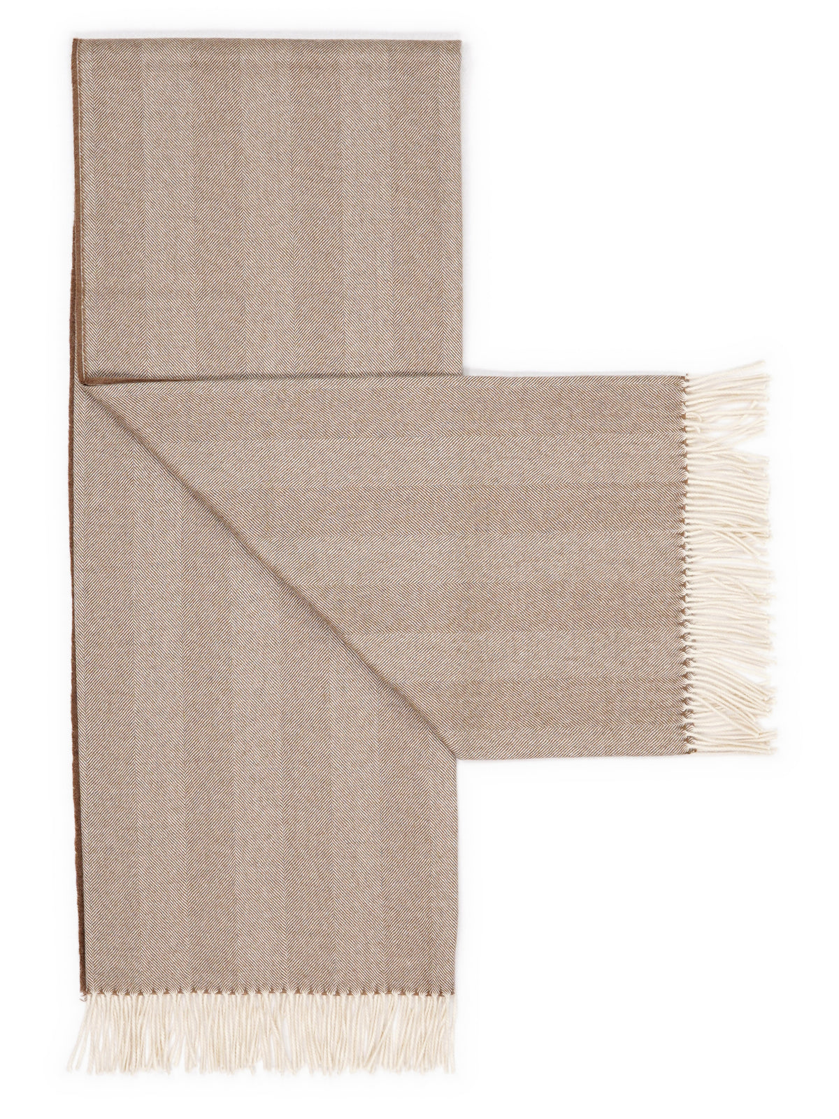 Plaid „Premium Cozy“ aus Royal-Alpaka – aufgeschlagen